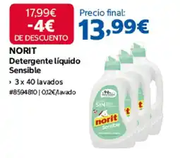 Costco Norit Detergente líquido Sensible oferta