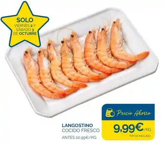 Langostino cocido fresco