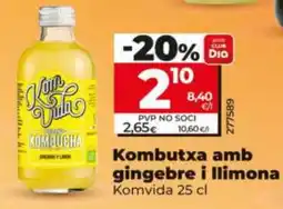 Maxi Dia Komvida kombucha amb ginebre i llimona oferta