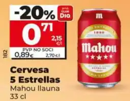 Maxi Dia Mahou 5 Estrellas oferta