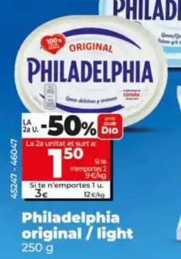 Maxi Dia philadelphia original / light oferta