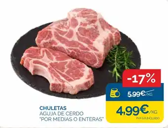 Chuletas aguja de cerdo