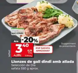 Maxi Dia Selección de Dia Llonzes de gall dindi amb allada oferta