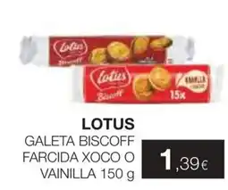 Plusfresc Lotus galeta biscoff farcida xoco o vainilla oferta