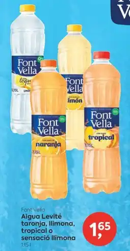 Suma Supermercados Font Vella Aigua Levitée taronja, llimona, tropical o sensació llimona oferta