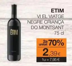 Plusfresc Etim vi el viatge negre criança do montsant oferta