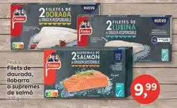 Suma Supermercados Findus filets de daurada, llobarro o supremes de salmó oferta