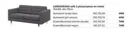 IKEA Landskrona - sofá 2 plazas/pates en metal oferta