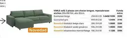 IKEA Claro - vimle sofa 3 plazas con chaise longue, reposabrazos oferta