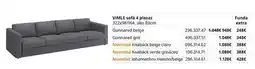 IKEA Claro - vimle sofá 4 plazas oferta