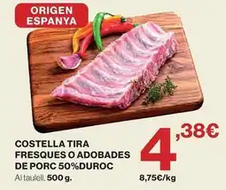 El Corte Inglés Origen - costella tira fresques o adobades de porc oferta