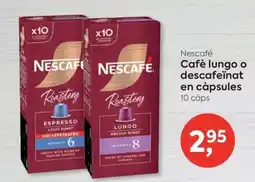 Suma Supermercados Nescafé café lungo o descafeinat en càpsules oferta