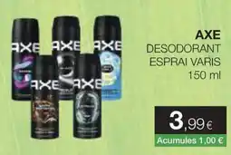 Plusfresc axe desodorant esp Rai varis oferta