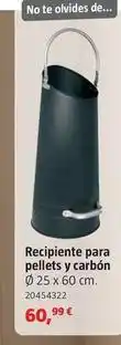 Recipiente para pellets y carbon