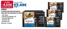 Costco Sheba - comida humeda para gatos seleccion de pescado en salsa oferta