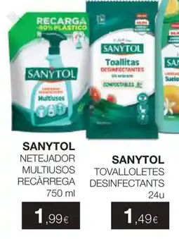 Plusfresc Sanytol netejador multiusos recàrrega oferta