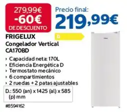 Costco Frigelux - congelador vertical ca170bd oferta