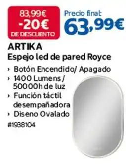 Costco Artic - espejo led de pared royce oferta
