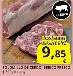Supermercados MAS Solomillo de cerdo ibérico fresco oferta