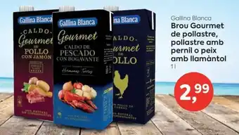 Gallina Blanca Brou Gourmet de pollastre, pollastre amb pernil o peix amb llamàntol