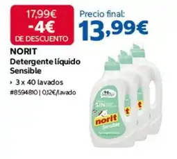 Costco Norit - detergente líquido sensible oferta