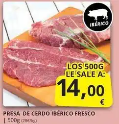Supermercados MAS Presa de cerdo iberico fresco oferta