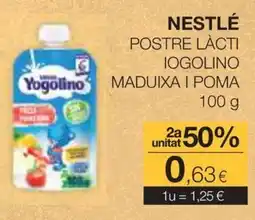 Plusfresc Nestlé postre làcti iogolino maduixa i poma oferta