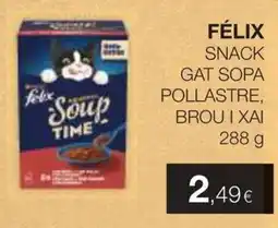 Plusfresc Félix snack gat sopa pollastre, brou i xai oferta