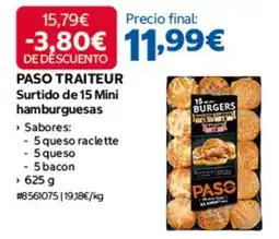Costco Paso - surtido de 15 mini hamburguesas oferta