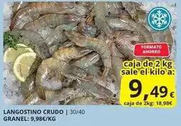 Supermercados MAS Langostino crudo oferta