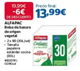 Costco Alfapac - bolsa de basura de origen vegetal oferta