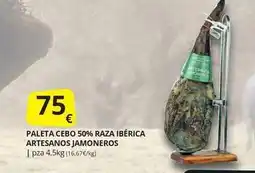 Supermercados MAS Paleta cebo 50% raza iberica artesanos jamoneros oferta