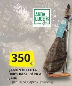 Supermercados MAS Bellota - jamón 100% raza ibérica oferta