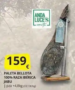 Supermercados MAS Jabu - paleta bellota 100% raza iberica oferta