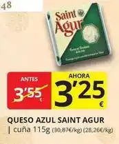 Supermercados MAS Saint agur - queso azul oferta