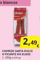 Supermercados MAS Ifa eliges - chorizo sarta dulce o picante oferta