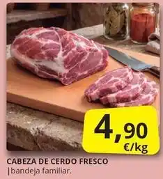 Supermercados MAS Cabeza de cerdo fresco oferta