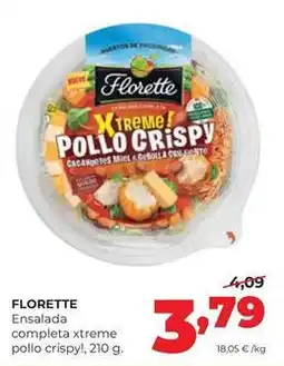 Alimerka Florette - ensalada completa xtreme pollo crispy oferta