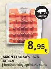 Supermercados MAS Jamón cebo 50% raza ibérica oferta