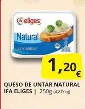 Supermercados MAS Ifa eliges - queso de untar natural oferta