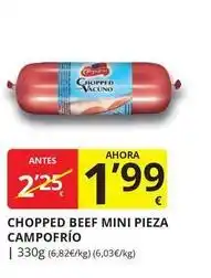 Supermercados MAS Campofrío - chopped beef mini pieza oferta