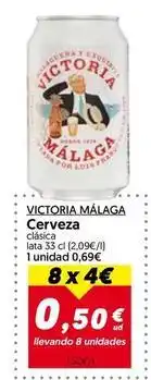 Hiper Usera Málaga virgen - cerveza oferta