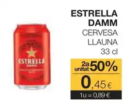 Plusfresc Estrella Damm cervesa llauna oferta