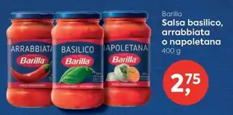 Barilla salsa basilico, arrabbiata o napoletana