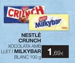 Plusfresc Nestlé crunch xocolata amb llet i milkybar blanc oferta