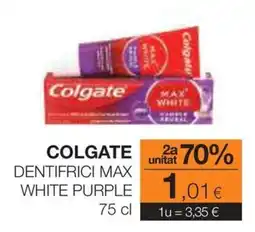 Plusfresc Colgate dentifrici max white purple oferta