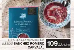 Plusfresc sanchez romero carvajal espatlla gla 100% iberica oferta