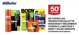 El Corte Inglés Gillette máquinas y recambios fusion 5, labs face y body y blue3 smooth oferta