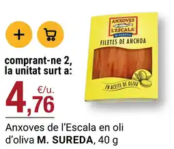 BonpreuEsclat Anxoves de l'Escala en oli d'oliva M. SUREDA oferta