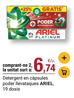 BonpreuEsclat Ariel detergent en capsules poder llevantaques oferta
